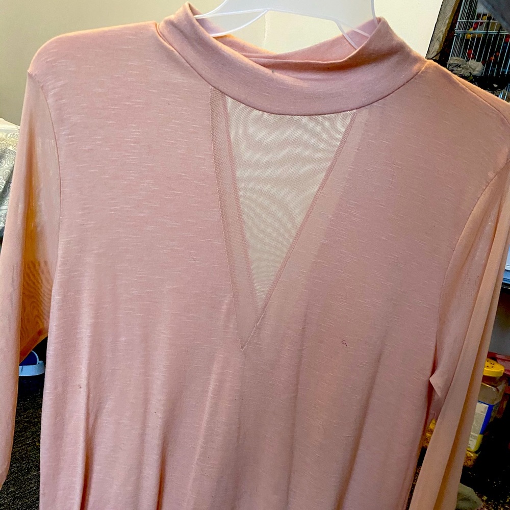 Pink sheer shirt
